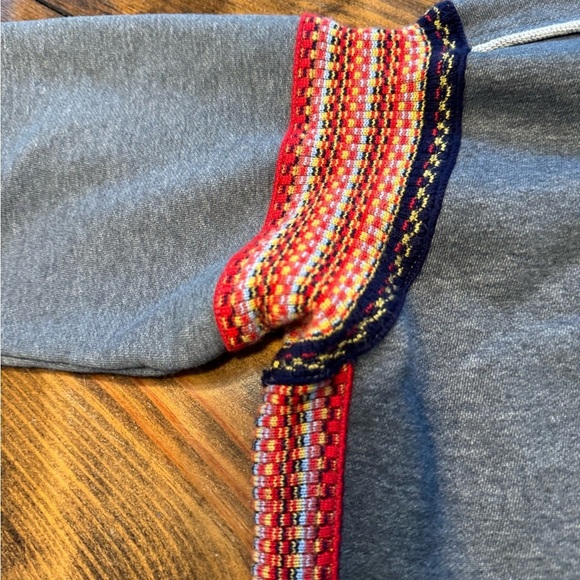 Natural life sweatshirt BOHO oversized knitted trim. Size S/M - Picture 9 of 13